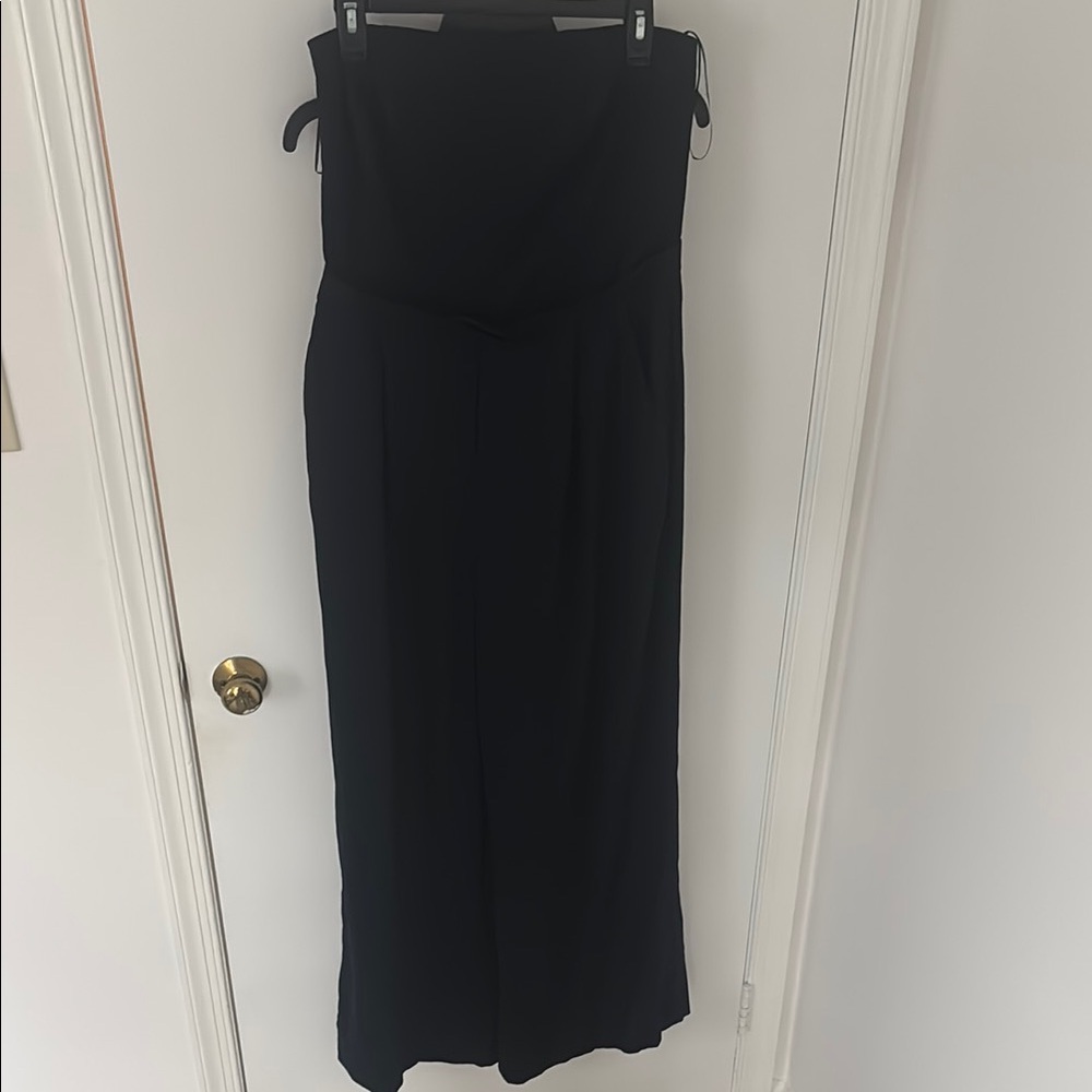 Zara Elegant Navy Strapless Jumpsuit